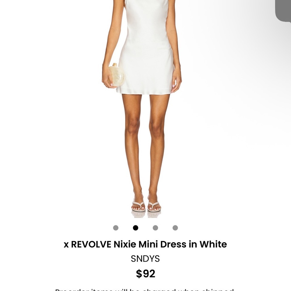 REVOLVE White Halter Sheath Mini Dress